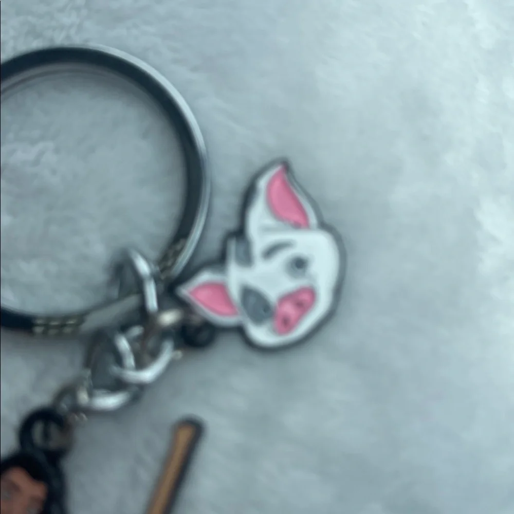 Disney Moana Keychain with Pua and Hei Hei Charms new metal